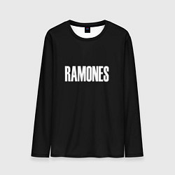 Лонгслив мужской Ramones white logo, цвет: 3D-принт