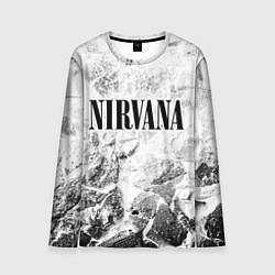 Лонгслив мужской Nirvana white graphite, цвет: 3D-принт