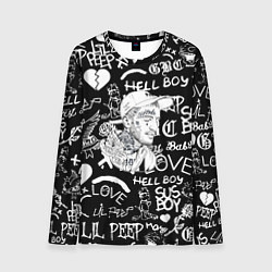 Лонгслив мужской Lil Peep pattern автографы лого, цвет: 3D-принт