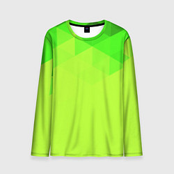 Лонгслив мужской Кислотная геометрия лайм, цвет: 3D-принт