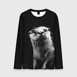 Мужской лонгслив Выдра любопытная