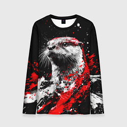 Мужской лонгслив Портрет выдры