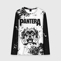 Лонгслив мужской Pantera - рок пес, цвет: 3D-принт