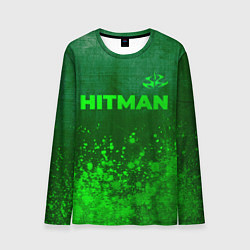 Лонгслив мужской Hitman - green gradient посередине, цвет: 3D-принт