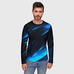 Лонгслив мужской Грани неоновые текстура, цвет: 3D-принт — фото 2