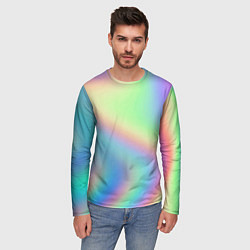 Лонгслив мужской Бензиновый градиент, цвет: 3D-принт — фото 2