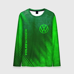 Мужской лонгслив Volkswagen - green gradient вертикально