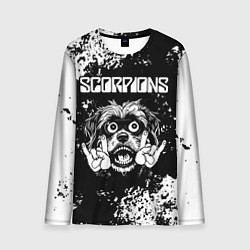 Лонгслив мужской Scorpions рок пес, цвет: 3D-принт