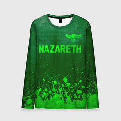 Лонгслив мужской Nazareth - green gradient посередине, цвет: 3D-принт