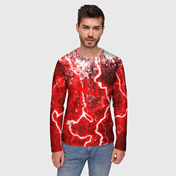 Лонгслив мужской Dead by daylight молнии в красках, цвет: 3D-принт — фото 2