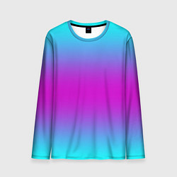 Лонгслив мужской Градиент неоновые цвета, цвет: 3D-принт
