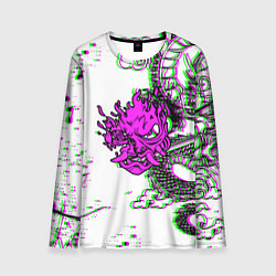 Лонгслив мужской Cyberpunk neon dragon, цвет: 3D-принт