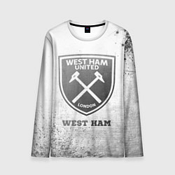 Лонгслив мужской West Ham - white gradient, цвет: 3D-принт