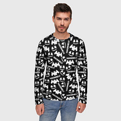 Лонгслив мужской Marshmello pattern music, цвет: 3D-принт — фото 2