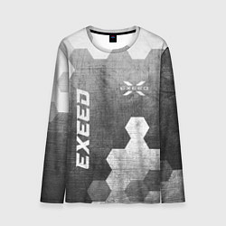 Лонгслив мужской Exeed - grey gradient вертикально, цвет: 3D-принт