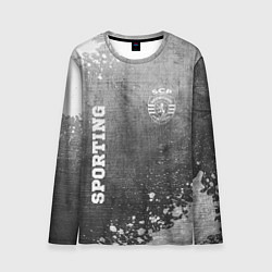 Лонгслив мужской Sporting - grey gradient вертикально, цвет: 3D-принт