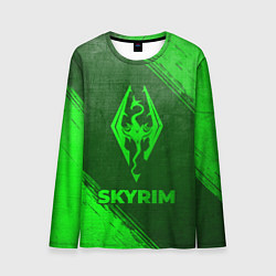 Лонгслив мужской Skyrim - green gradient, цвет: 3D-принт