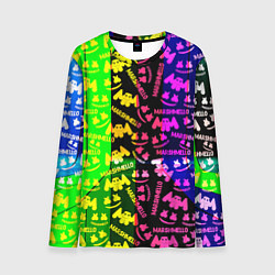 Мужской лонгслив Marshmello pattern neon steel