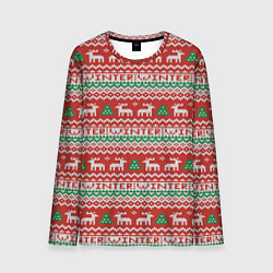 Мужской лонгслив Deer christmas pattern