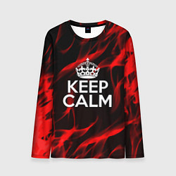 Лонгслив мужской Keep calm flame red, цвет: 3D-принт