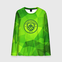 Лонгслив мужской Manchester City green poly, цвет: 3D-принт