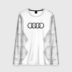 Лонгслив мужской Audi white poly, цвет: 3D-принт