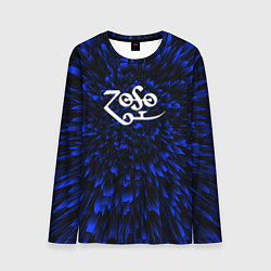 Лонгслив мужской Led Zeppelin blue energy, цвет: 3D-принт