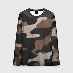Лонгслив мужской Армейский камуфляж, цвет: 3D-принт