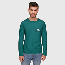 Лонгслив мужской Игрок 390 - Игра в кальмара, цвет: 3D-принт — фото 2