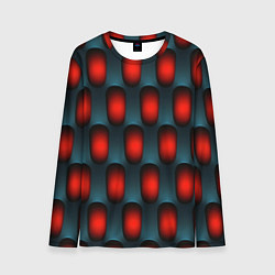 Лонгслив мужской Металлическая решетка паттерн, цвет: 3D-принт
