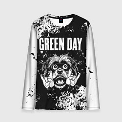 Лонгслив мужской Green Day рок пес, цвет: 3D-принт