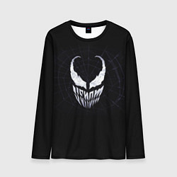 Мужской лонгслив Venom face - logo