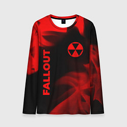 Лонгслив мужской Fallout - red gradient вертикально, цвет: 3D-принт