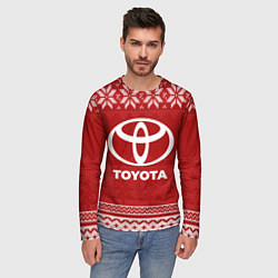 Лонгслив мужской Новогодний Toyota, цвет: 3D-принт — фото 2