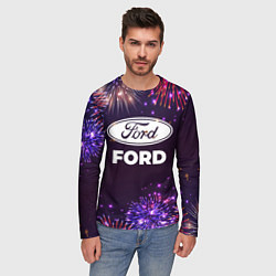 Лонгслив мужской Праздничный Ford, цвет: 3D-принт — фото 2