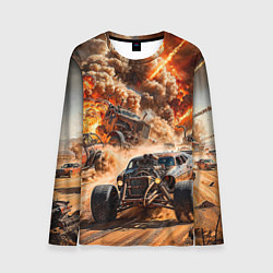 Лонгслив мужской Mad Max - explosion cars, цвет: 3D-принт