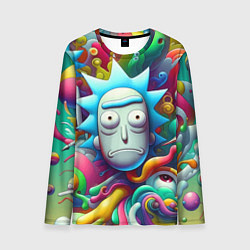 Лонгслив мужской Рик Санчес - граффити, цвет: 3D-принт