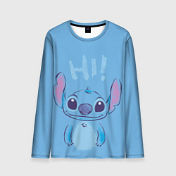 Лонгслив мужской Stitch says hi, цвет: 3D-принт