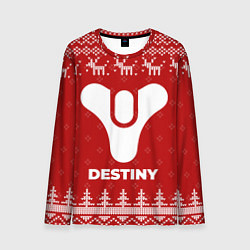 Лонгслив мужской Новогодний Destiny с оленями, цвет: 3D-принт