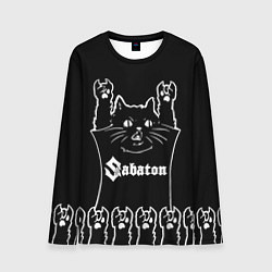 Лонгслив мужской Sabaton: cat rock, цвет: 3D-принт
