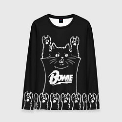 Лонгслив мужской David Bowie: cat rock, цвет: 3D-принт