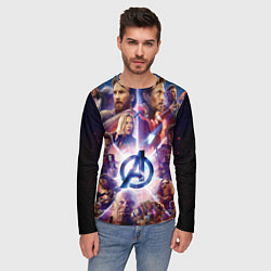 Лонгслив мужской Танос и мстители, цвет: 3D-принт — фото 2