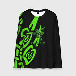 Лонгслив мужской Razer лого лес, цвет: 3D-принт