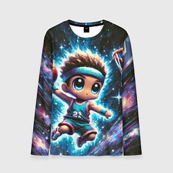 Лонгслив мужской Бейсболист с мячом, цвет: 3D-принт