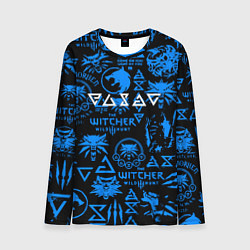 Мужской лонгслив The Witcher logo pattern