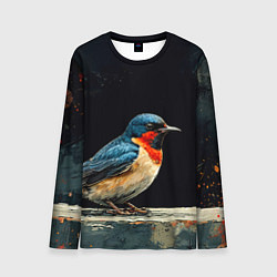 Лонгслив мужской Ласточка, цвет: 3D-принт
