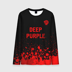 Лонгслив мужской Deep Purple - red gradient посередине, цвет: 3D-принт