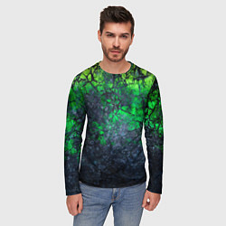 Лонгслив мужской Абстракция - acid web, цвет: 3D-принт — фото 2