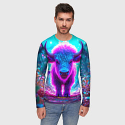 Лонгслив мужской Белый буйвол, цвет: 3D-принт — фото 2