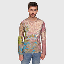 Лонгслив мужской Старый город, цвет: 3D-принт — фото 2